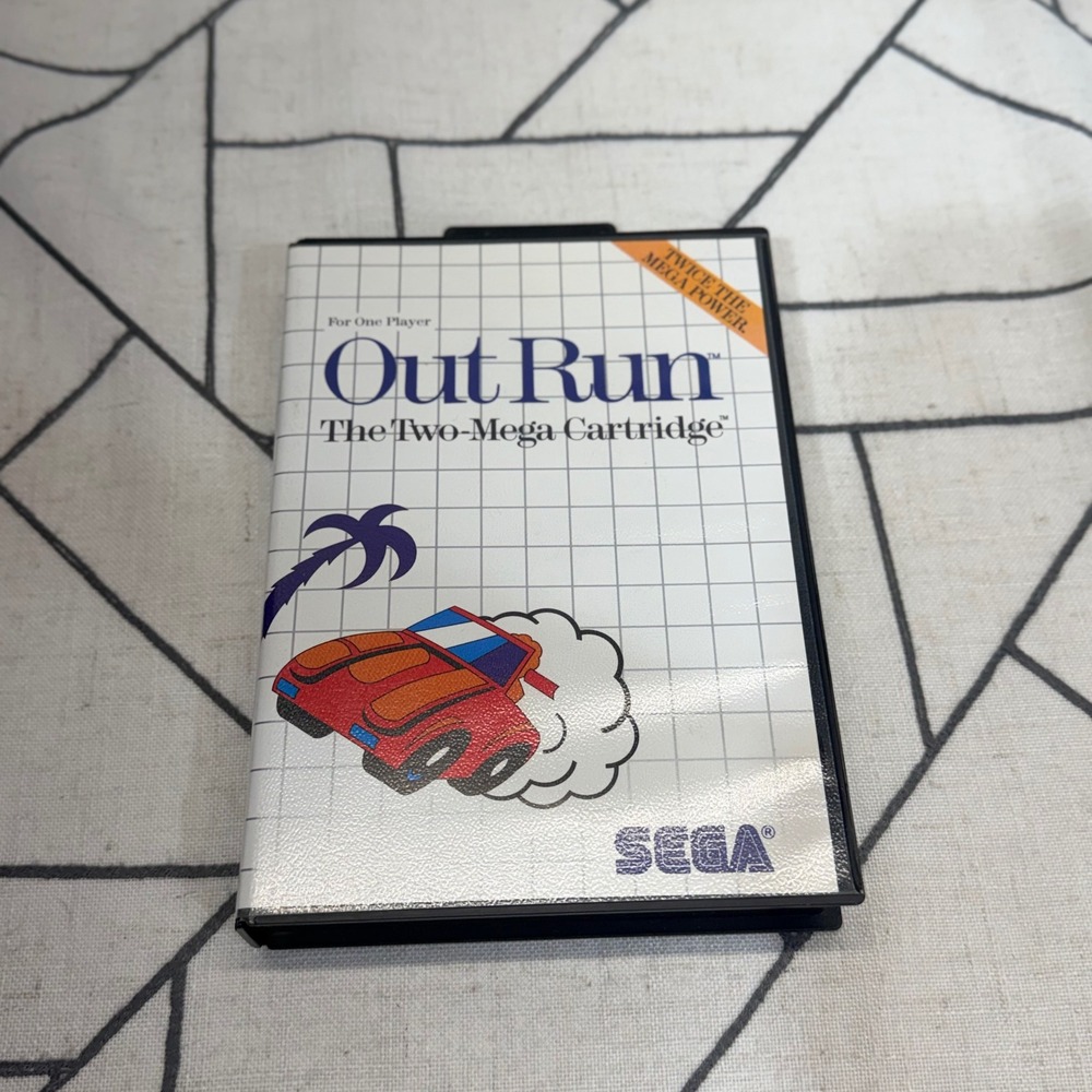 Sega Out Run Video Game Master System Black CIB Tested Arcade Racing 1987